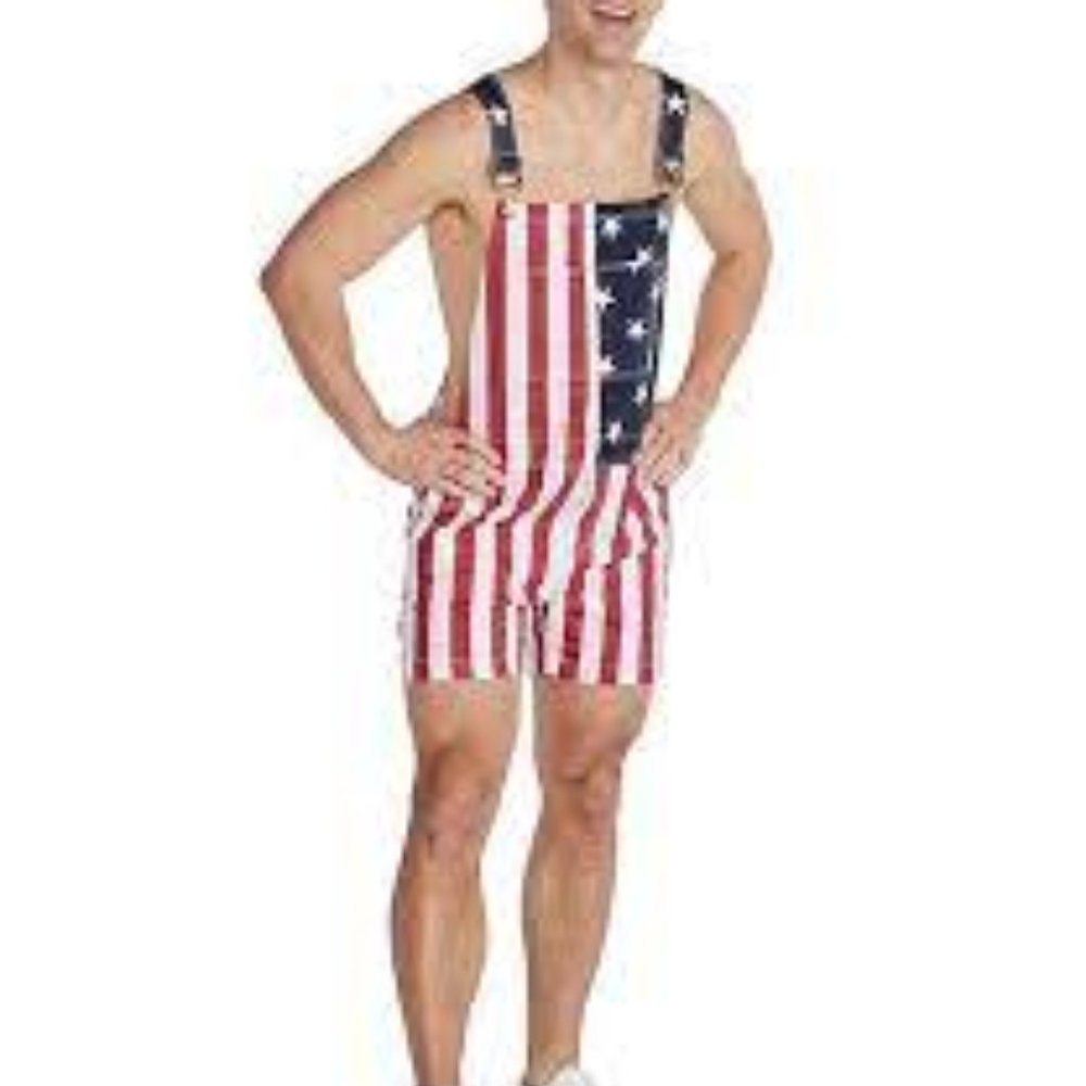 Chubbies Americana Chubberalls Large Stars Stripes Shortalls